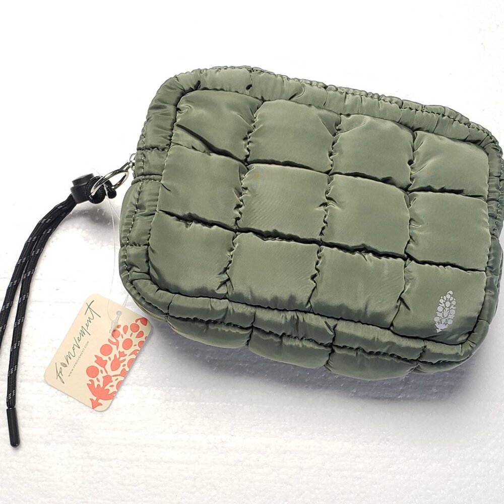 Free People Movement Quilted Mini Case in Washed Sage NWT